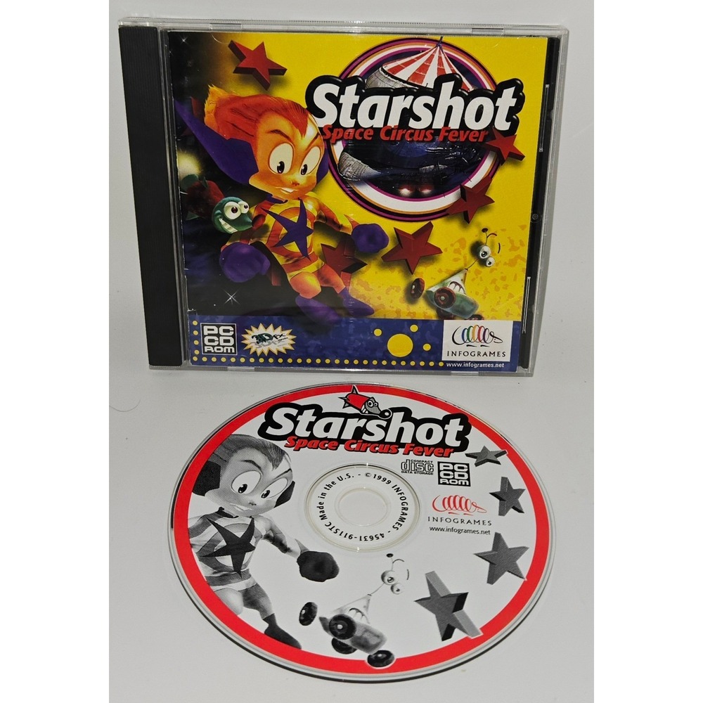 Starshot Space Circus Fever PC CD-ROM Infogrames 1999 Retro Video Game